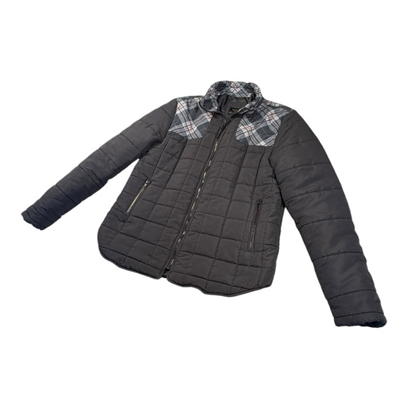 Nomad by Craft & Flow Men's Quilted Puffer Jacket - XL - Navy with Plaid Accents - Picture 10 of 10
